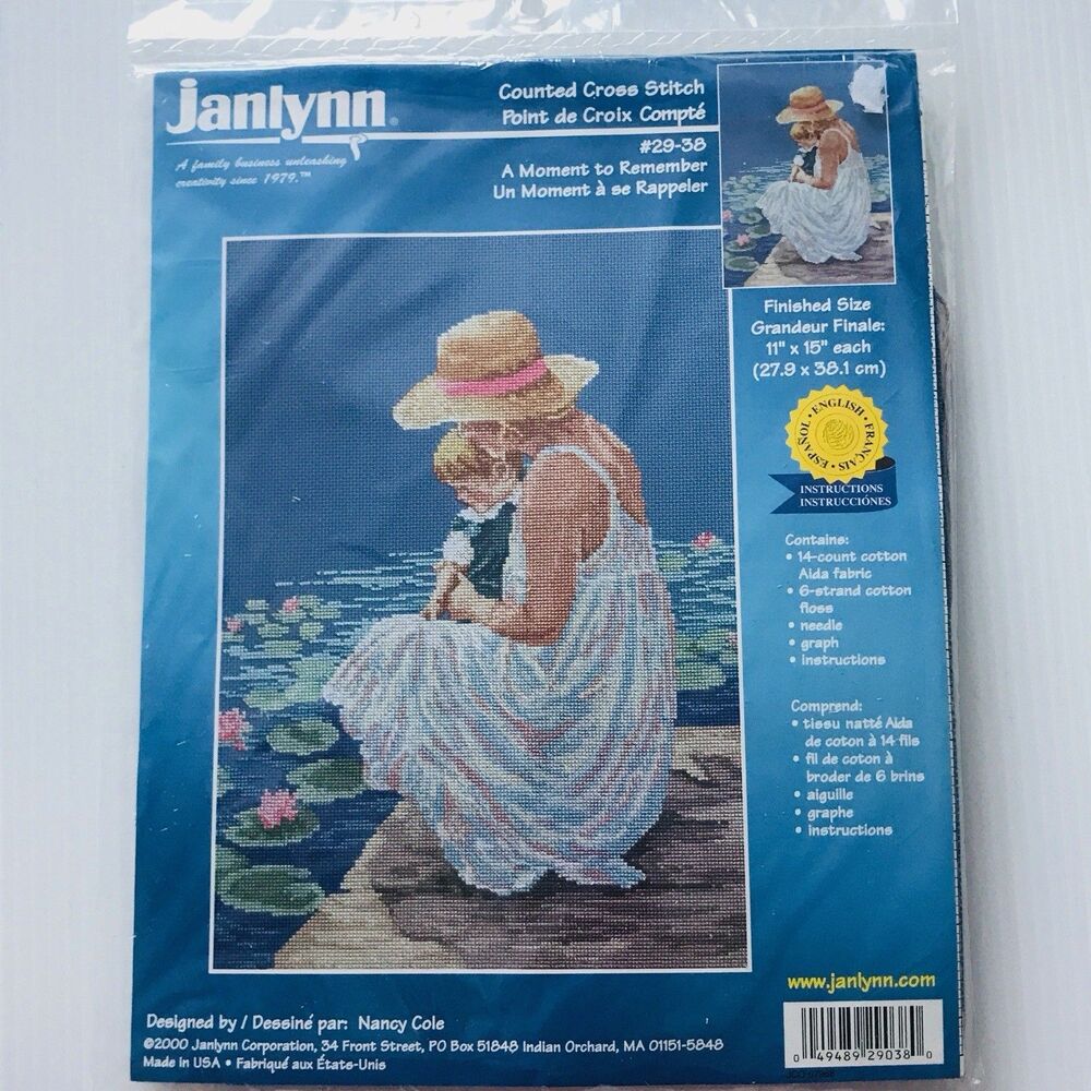 Janlynn Counted Cross Stitch Kit 29-38 A MOMENT TO REMEMBER 11X15 Vintage Sealed